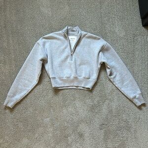 Aritzia Wilfred Free Quarter Zip Cropped Sweatshirt - XXS